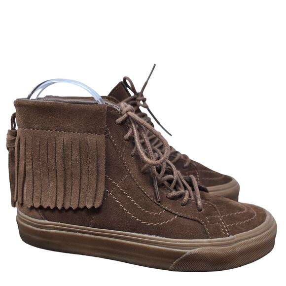 Van's Air Plus Leather Suede Fringes Booties Women 5.5 Men 4.0 - Picture 1 of 8